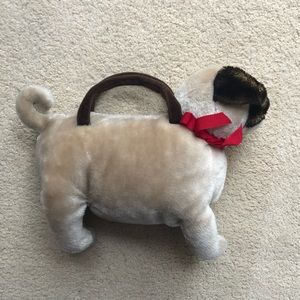 SOLD Pug Dog Plush Bag